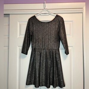Stretchy black metallic sparkly dress